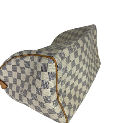 Louis-Vuitton Speedy 30 Damier Azur Canvas with GHW