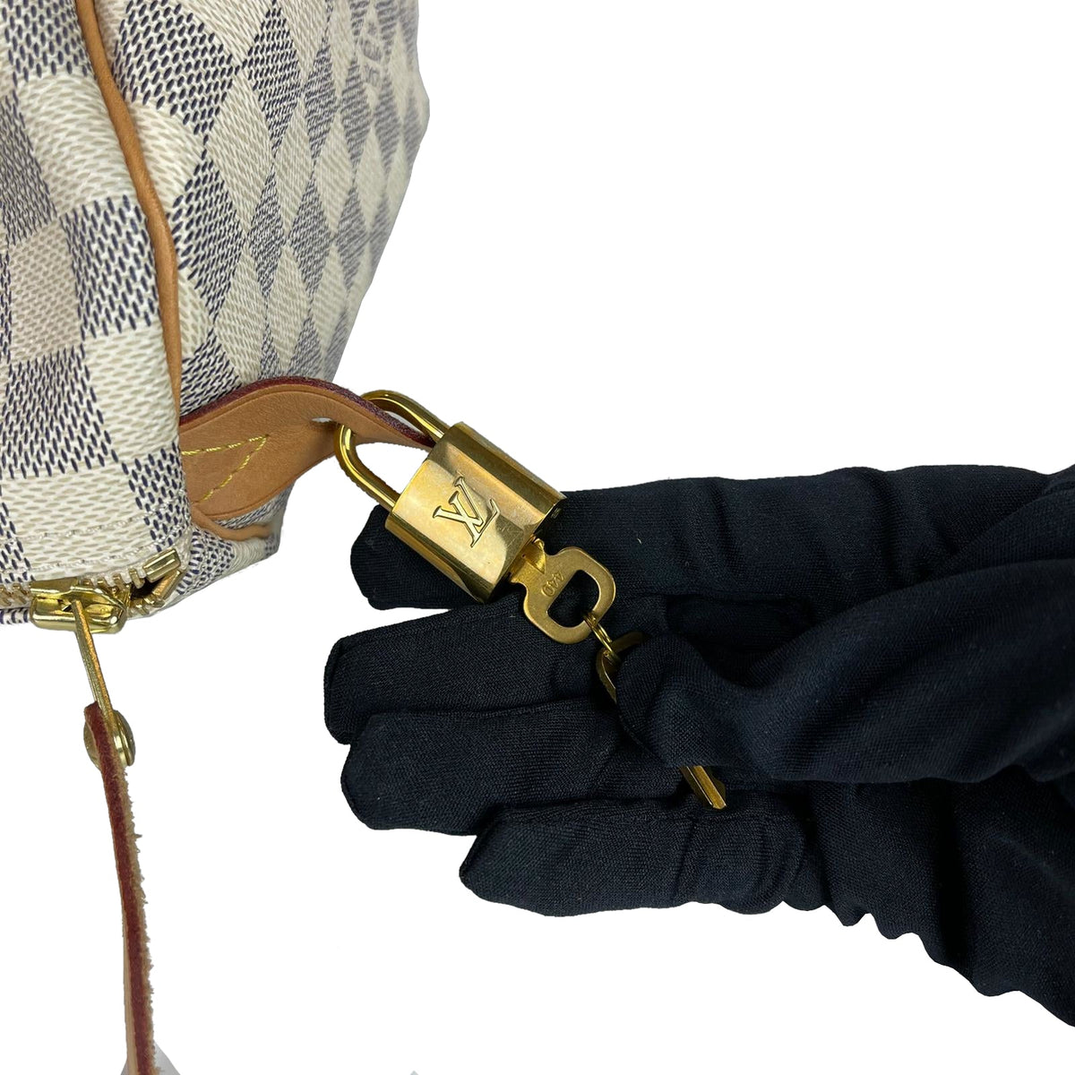 Louis-Vuitton Speedy 30 Damier Azur Canvas with GHW
