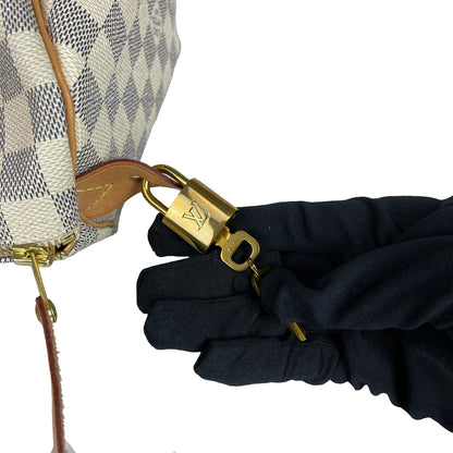 Louis-Vuitton Speedy 30 Damier Azur Canvas with GHW