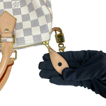 Louis-Vuitton Speedy 30 Damier Azur Canvas with GHW
