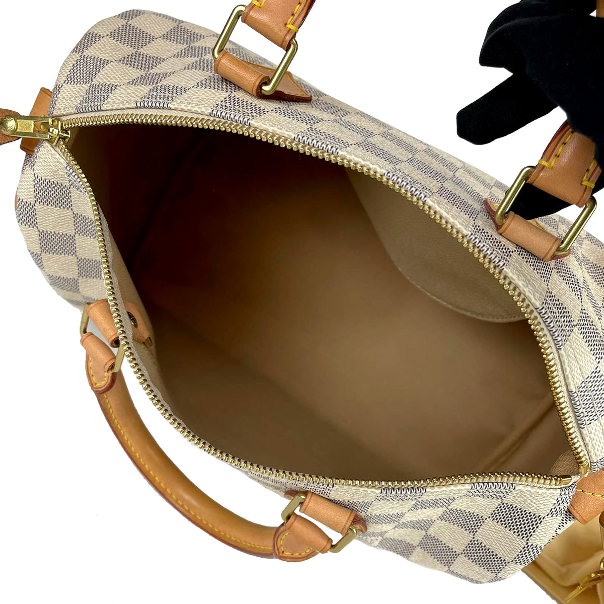 Louis-Vuitton Speedy 30 Damier Azur Canvas with GHW
