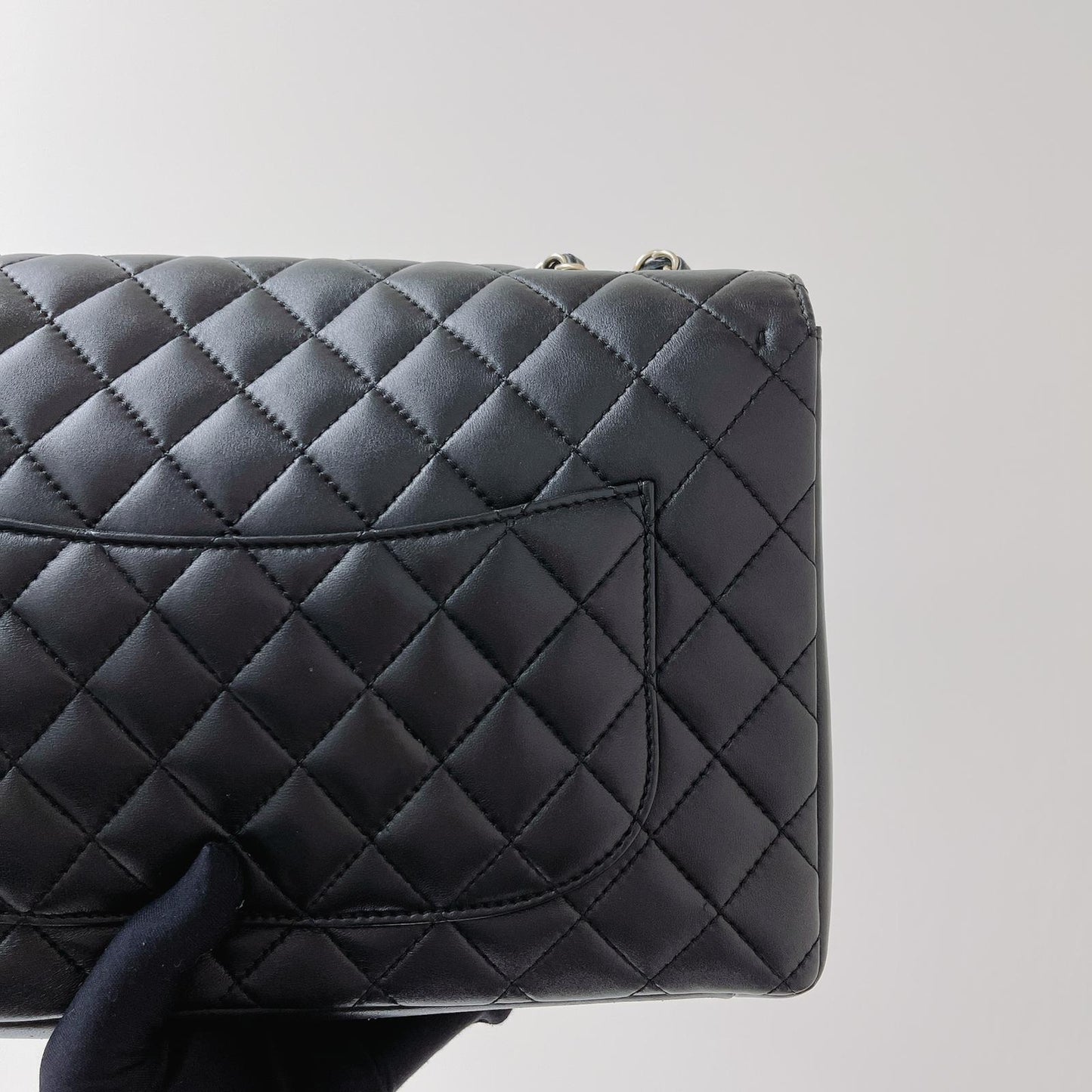 Mademoiselle Chic Single Flap Bag in Black with LGHW
