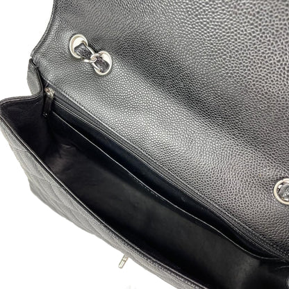 Classic Single Flap Jumbo in Black with SHW