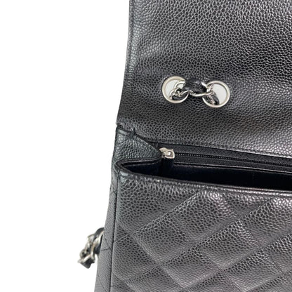 Classic Single Flap Jumbo in Black with SHW