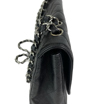 Classic Single Flap Jumbo in Black with SHW