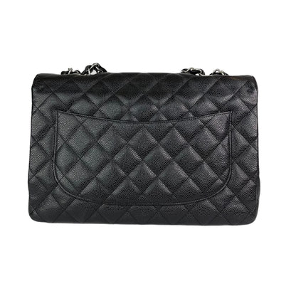 Classic Single Flap Jumbo in Black with SHW