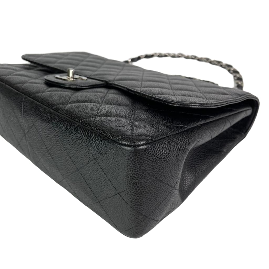 Classic Single Flap Jumbo in Black with SHW