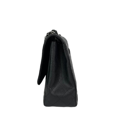 Classic Single Flap Jumbo in Black with SHW