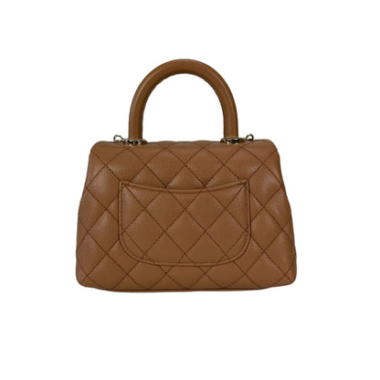 Mini Coco Handle Flap Caramel LGHW