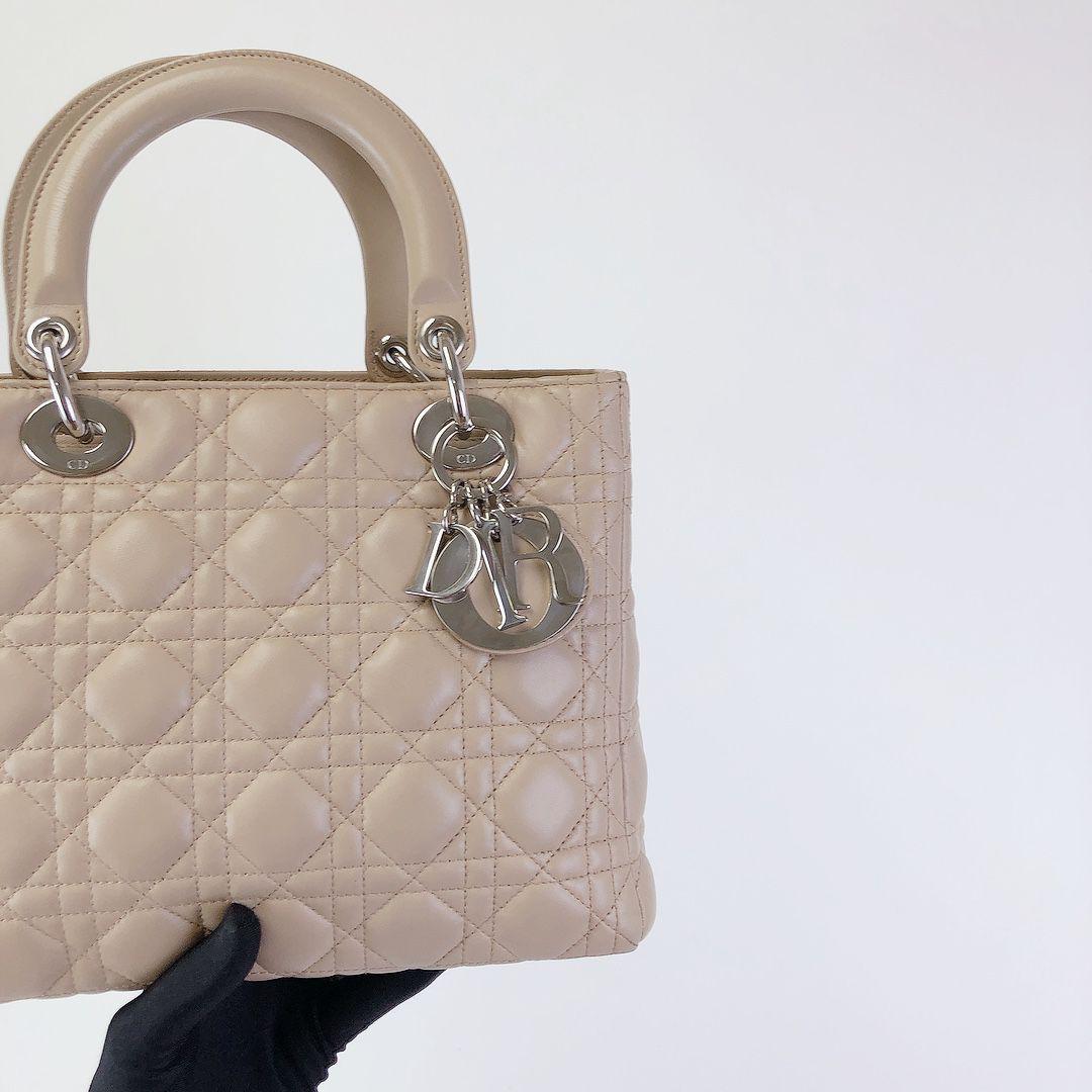 Lady Dior Medium Beige SHW