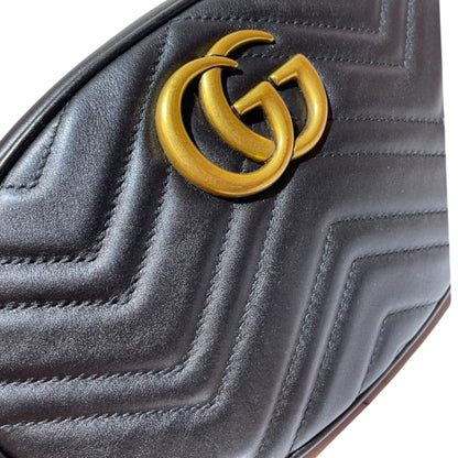Gucci Marmont Belt Bag Black Leather GHW