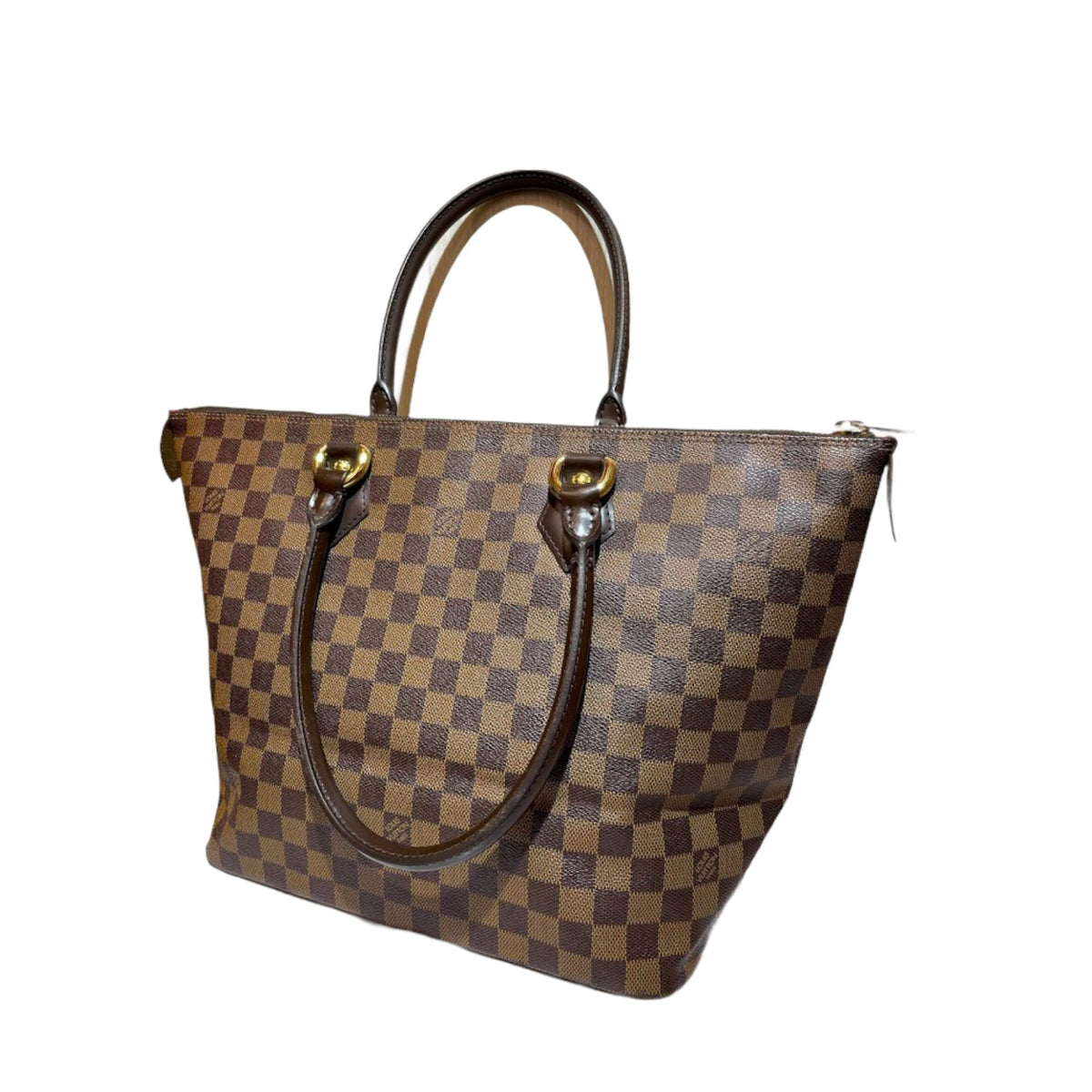 Louis-Vuitton Damier Ebene Saleya MM Canvas GHW