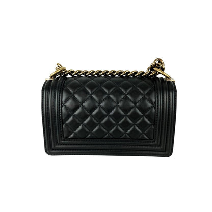 Boy Bag Small Calfskin Black GHW