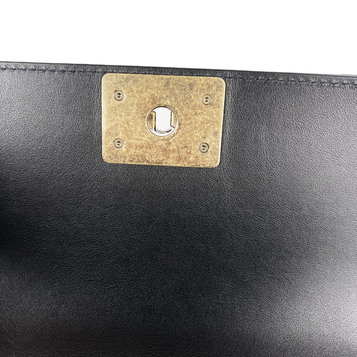 Boy Bag Small Calfskin Black GHW