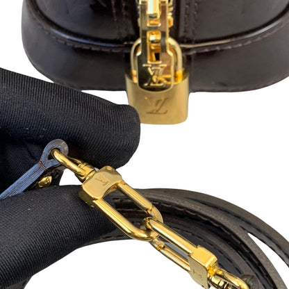 Louis-Vuitton Alma BB Vernis Leather Amarante GHW