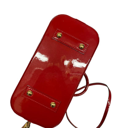 Louis-Vuitton Alma BB Vernis Leather Red GHW