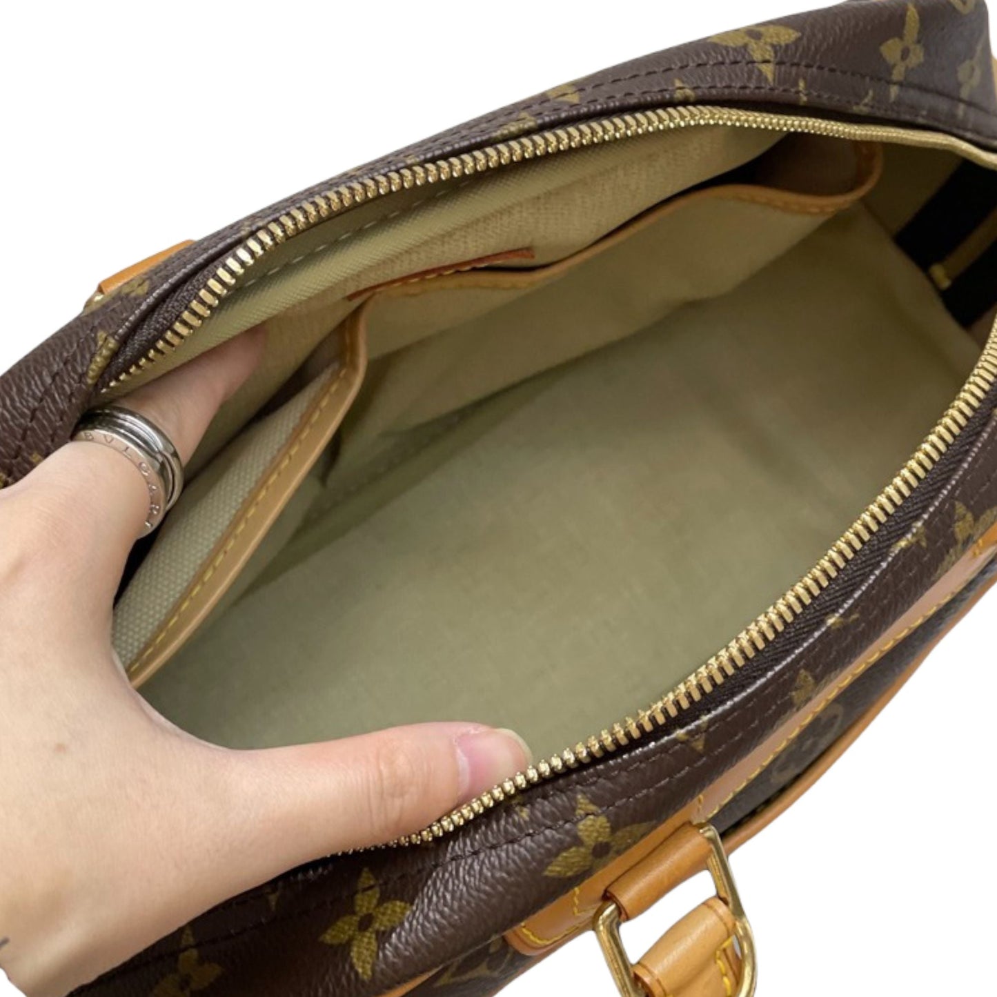 Louis-Vuitton Monogram Deauville Coated Canvas Brown GHW