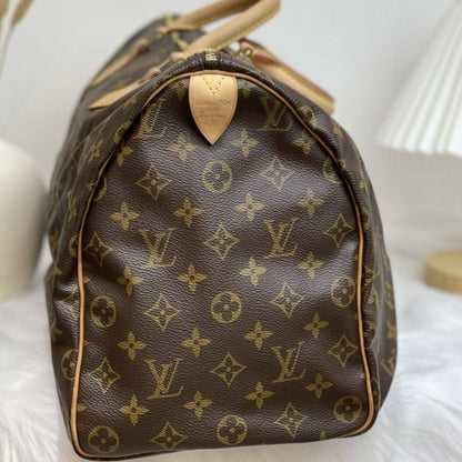 Louis-Vuitton Monogram Speedy 40 Coated Canvas Brown GHW