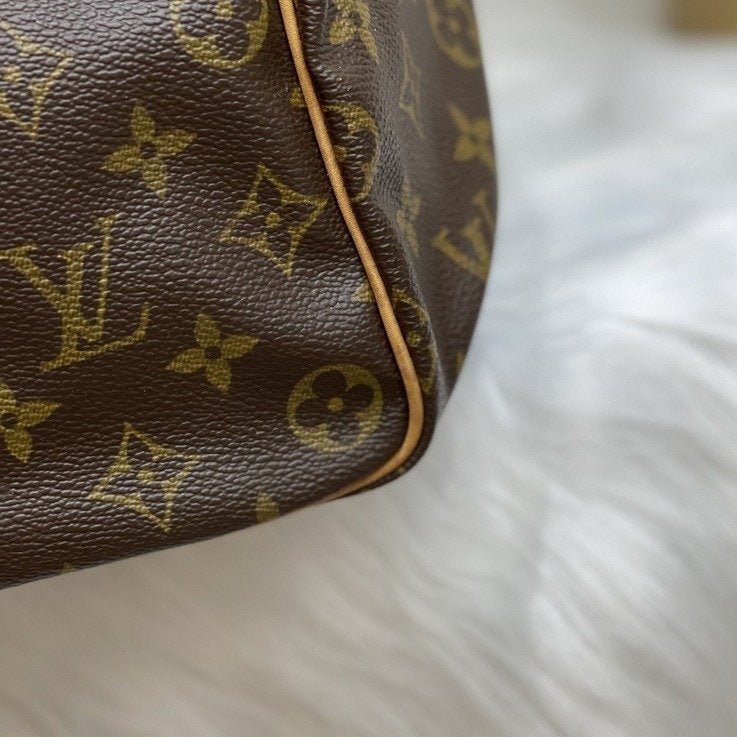 Louis-Vuitton Monogram Speedy 40 Coated Canvas Brown GHW