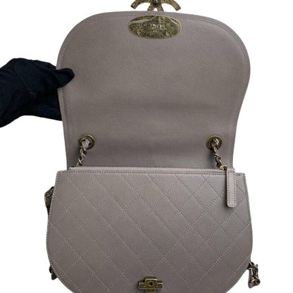 Coco Curve Flap Medium Lambskin Taupe GHW