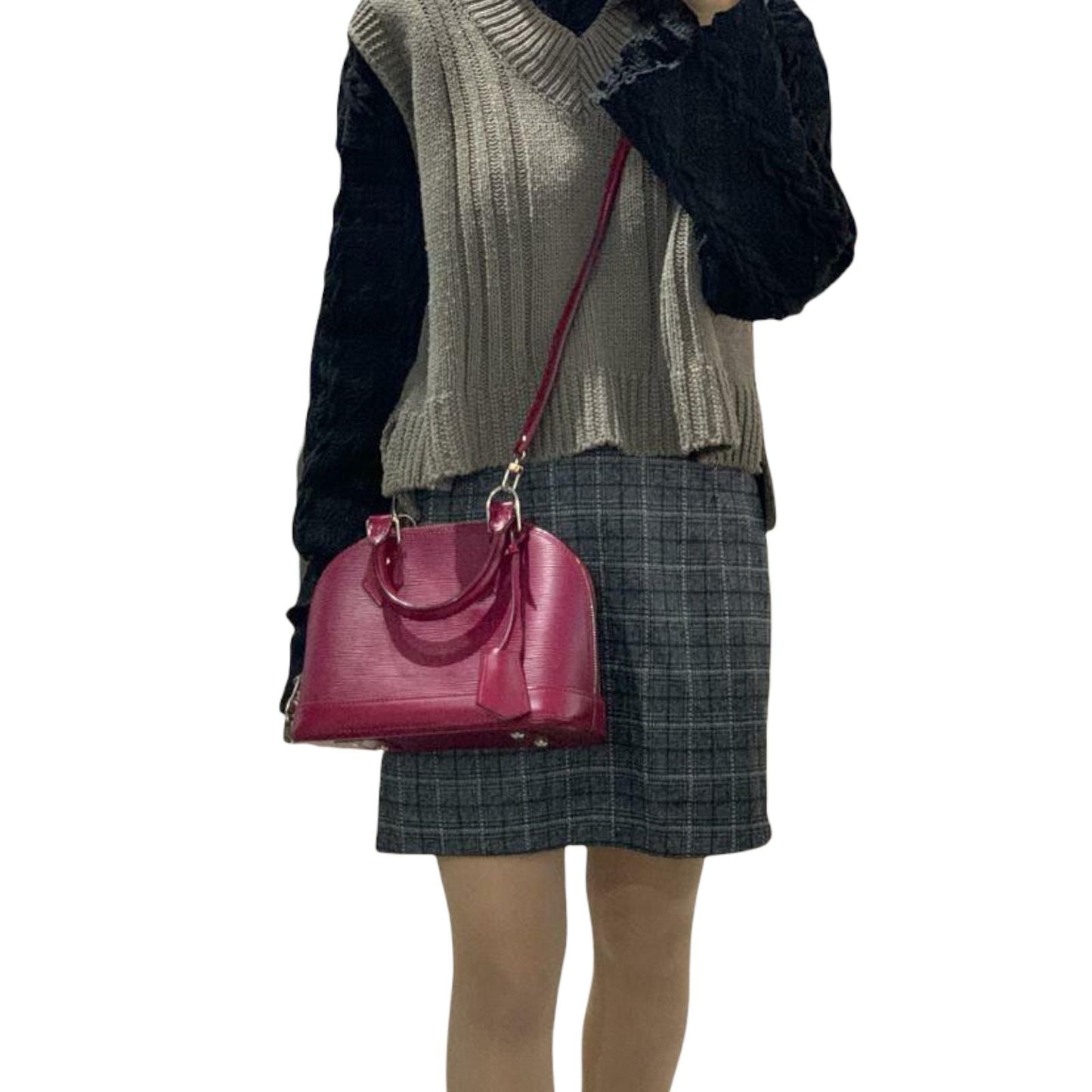 Louis-Vuitton Alma BB Epi Leather Red SHW