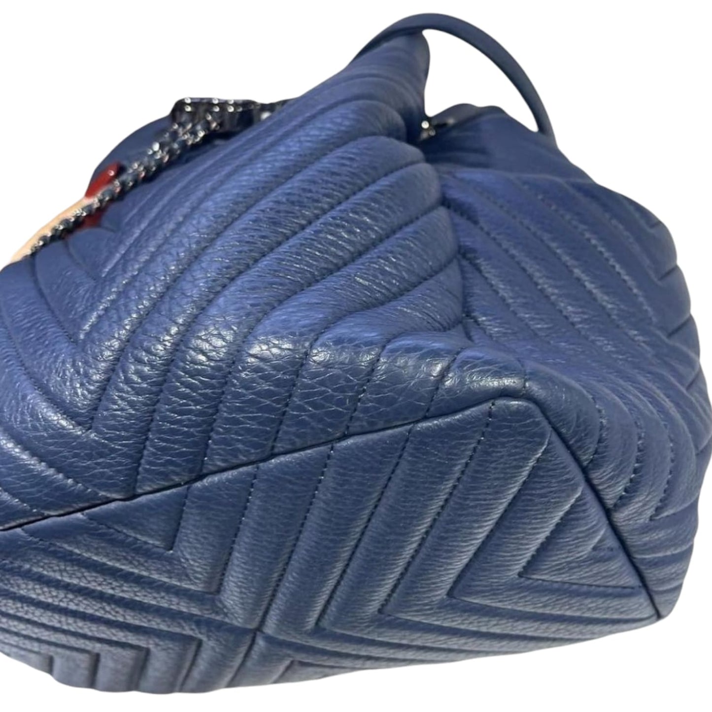 Urban Spirit Bucket Bag Chevron Deerskin Blue RHW