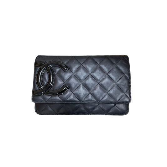 WOC Wallet on Chain Quilted Lambskin Black SHW