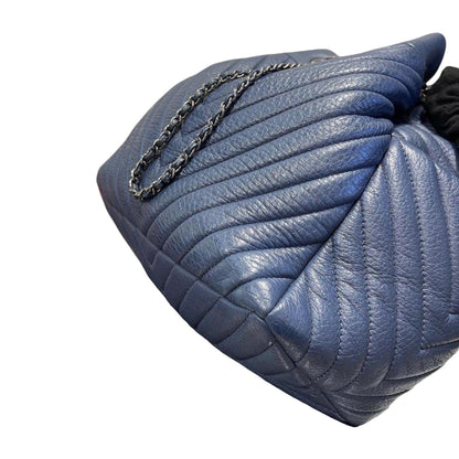 Urban Spirit Bucket Bag Chevron Deerskin Blue RHW