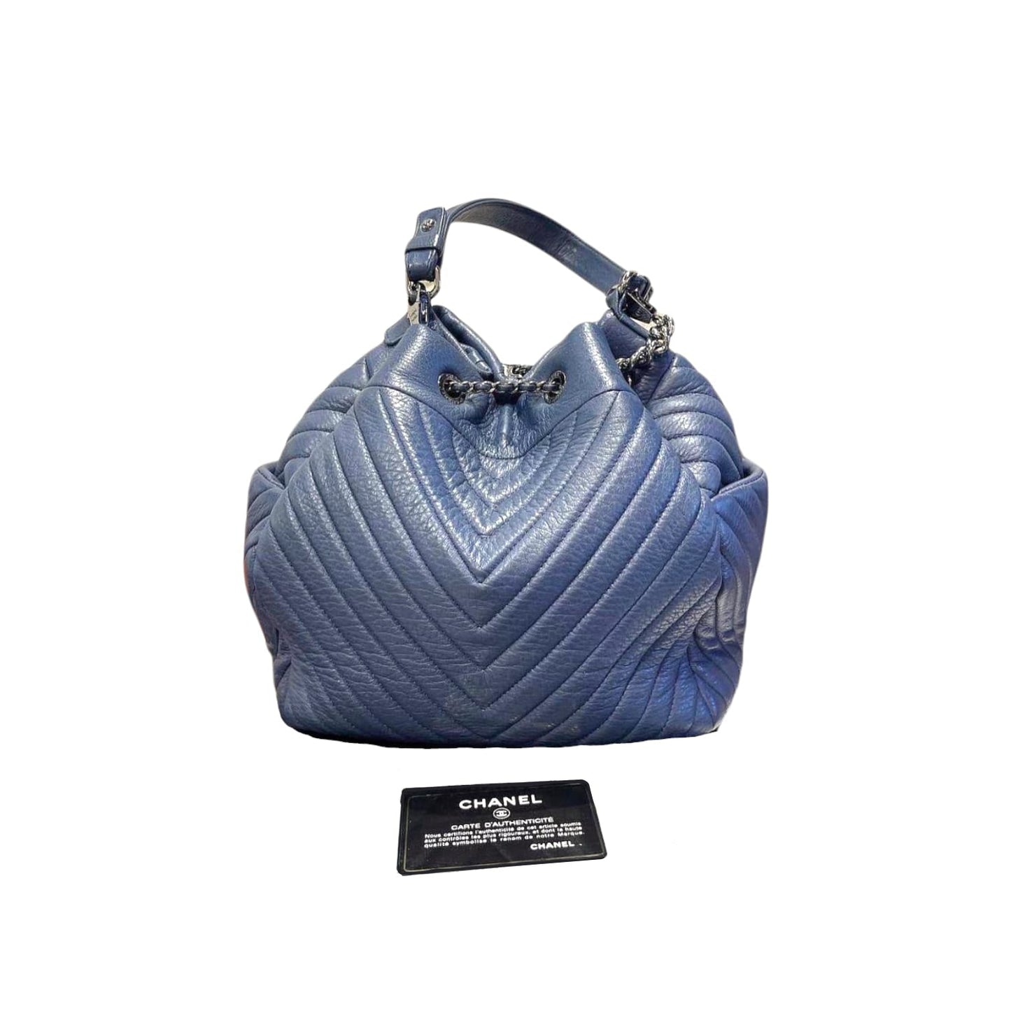 Urban Spirit Bucket Bag Chevron Deerskin Blue RHW