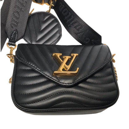 Louis-Vuitton New Wave Multi-Pochette Leather Black GHW
