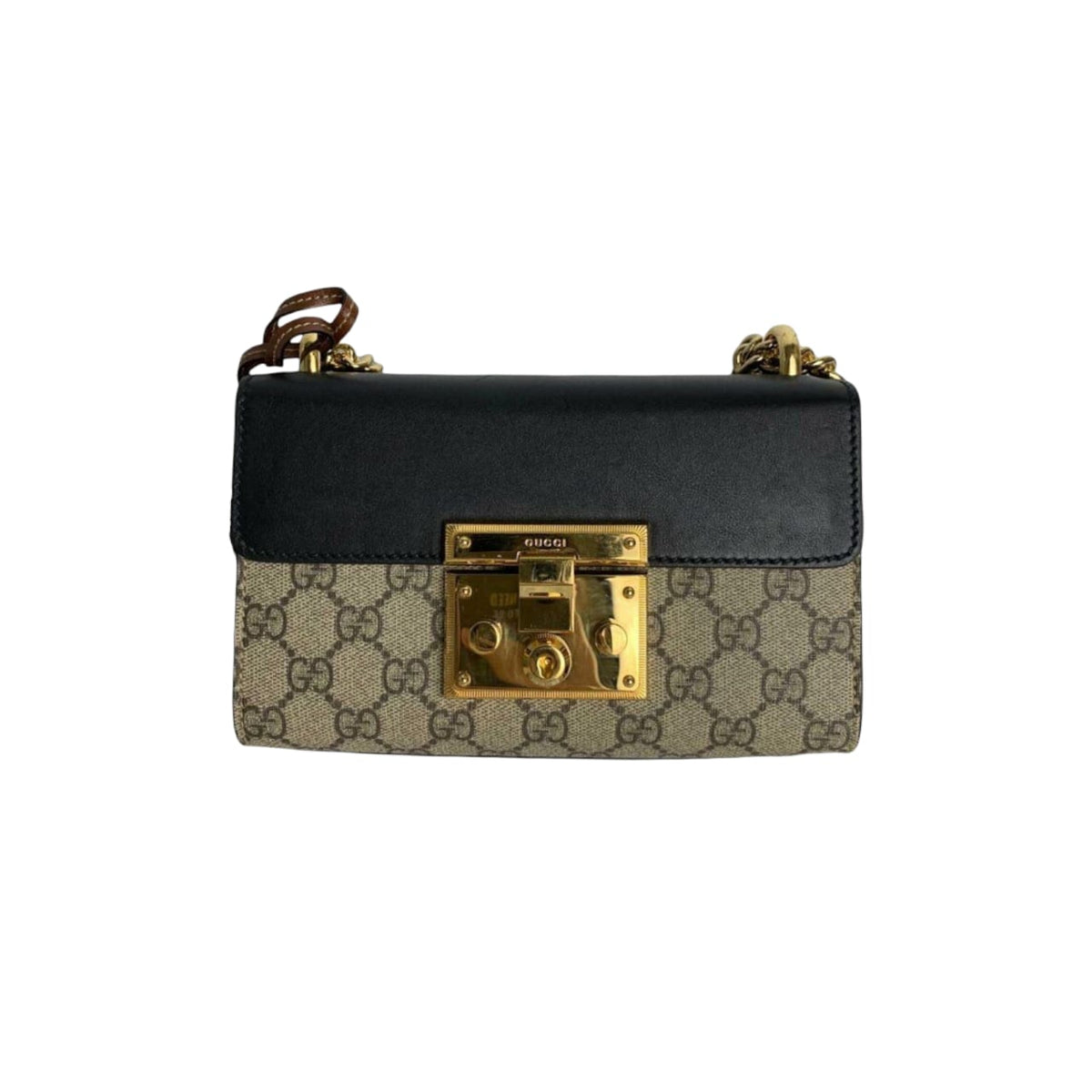 Gucci Small GG Supreme Padlock Beige/Ebony GHW