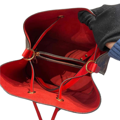 Louis-Vuitton MM Monogram NeoNoe Coquelicot Red GHW