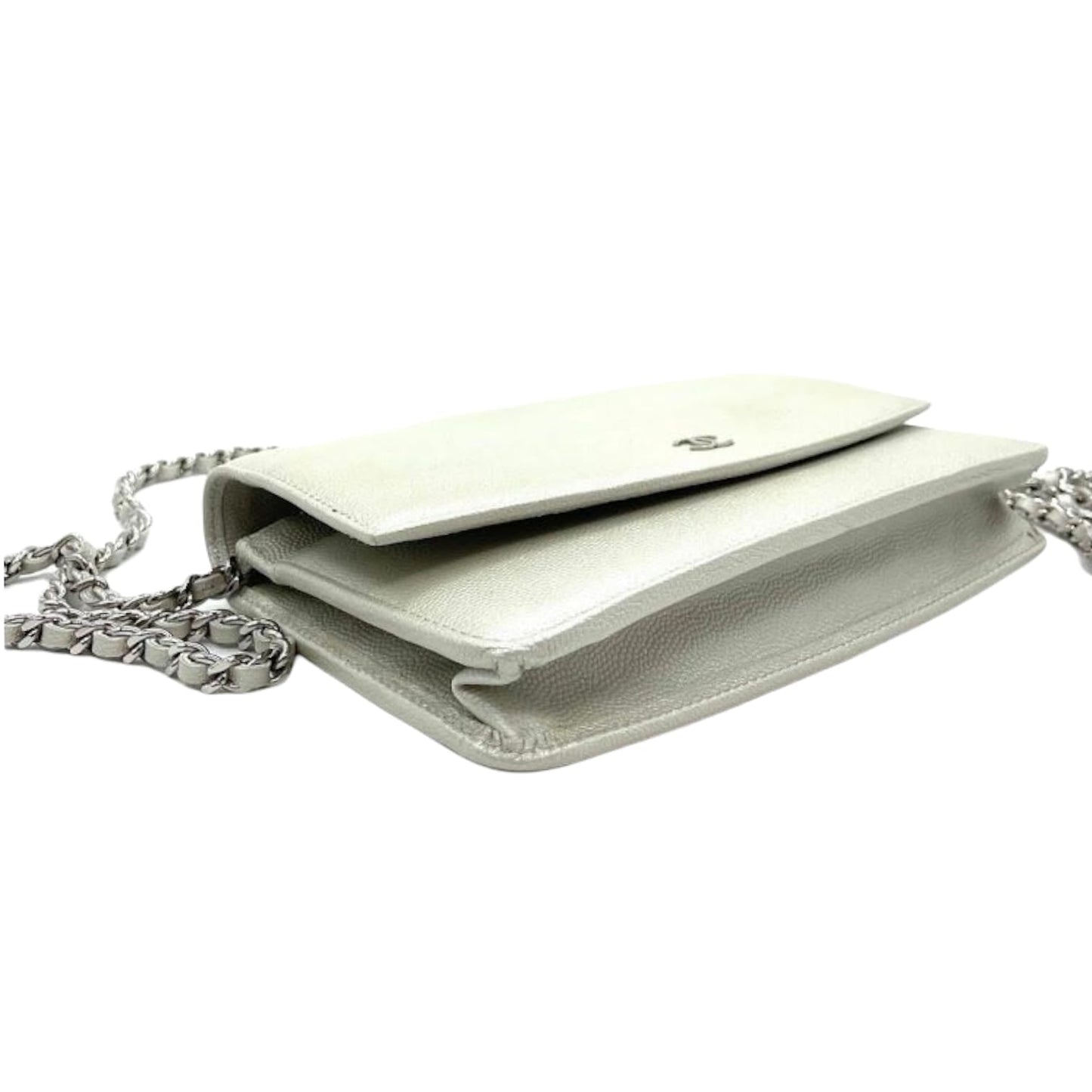 Sevruga Wallet on Chain Caviar Pearl White SHW