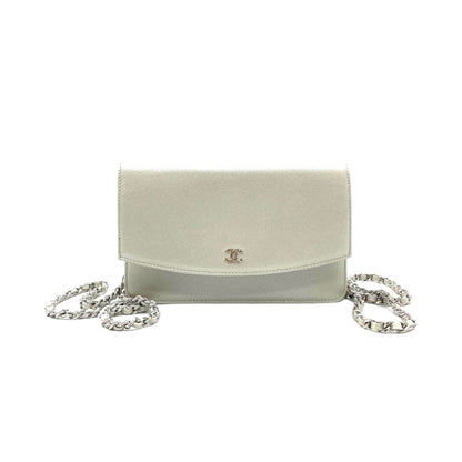 Sevruga Wallet on Chain Caviar Pearl White SHW