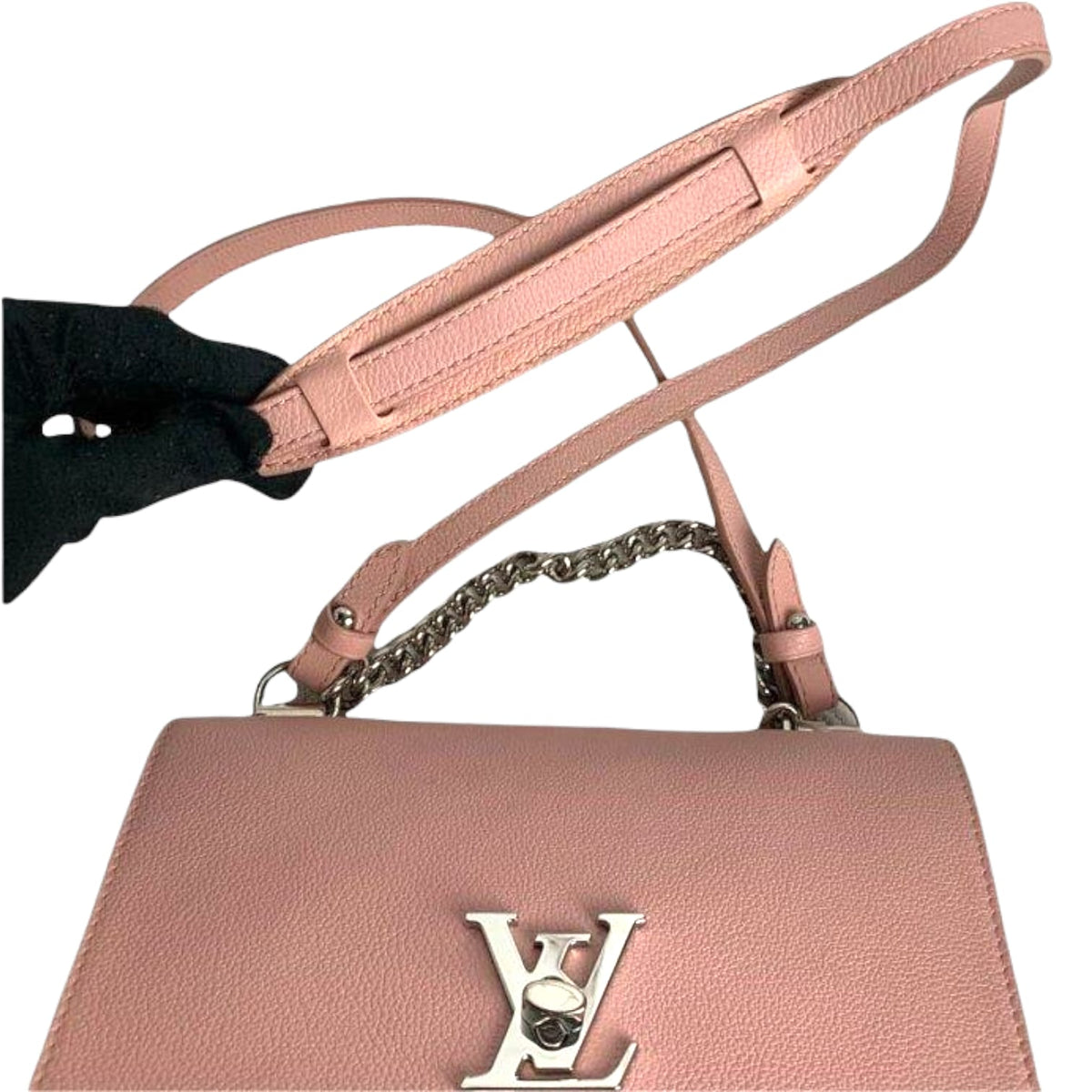 Louis-Vuitton BB Lockme II Pink Blue Beige SHW