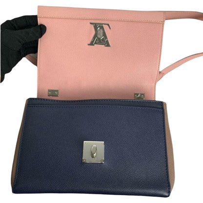 Louis-Vuitton BB Lockme II Pink Blue Beige SHW