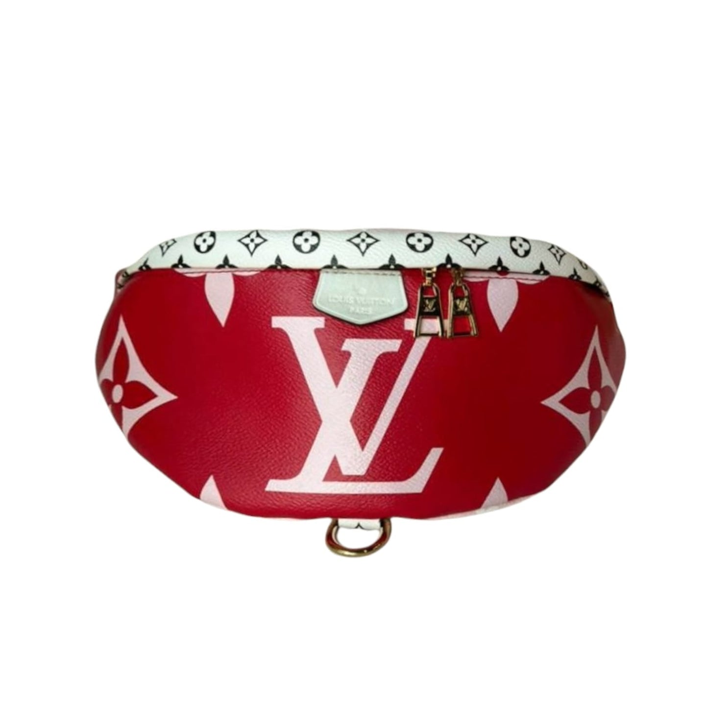 Louis-Vuitton Monogram Giant Bum Bag Red Pink White Black GHW