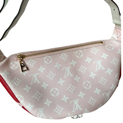 Louis-Vuitton Monogram Giant Bum Bag Red Pink White Black GHW