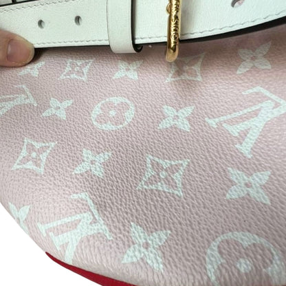 Louis-Vuitton Monogram Giant Bum Bag Red Pink White Black GHW