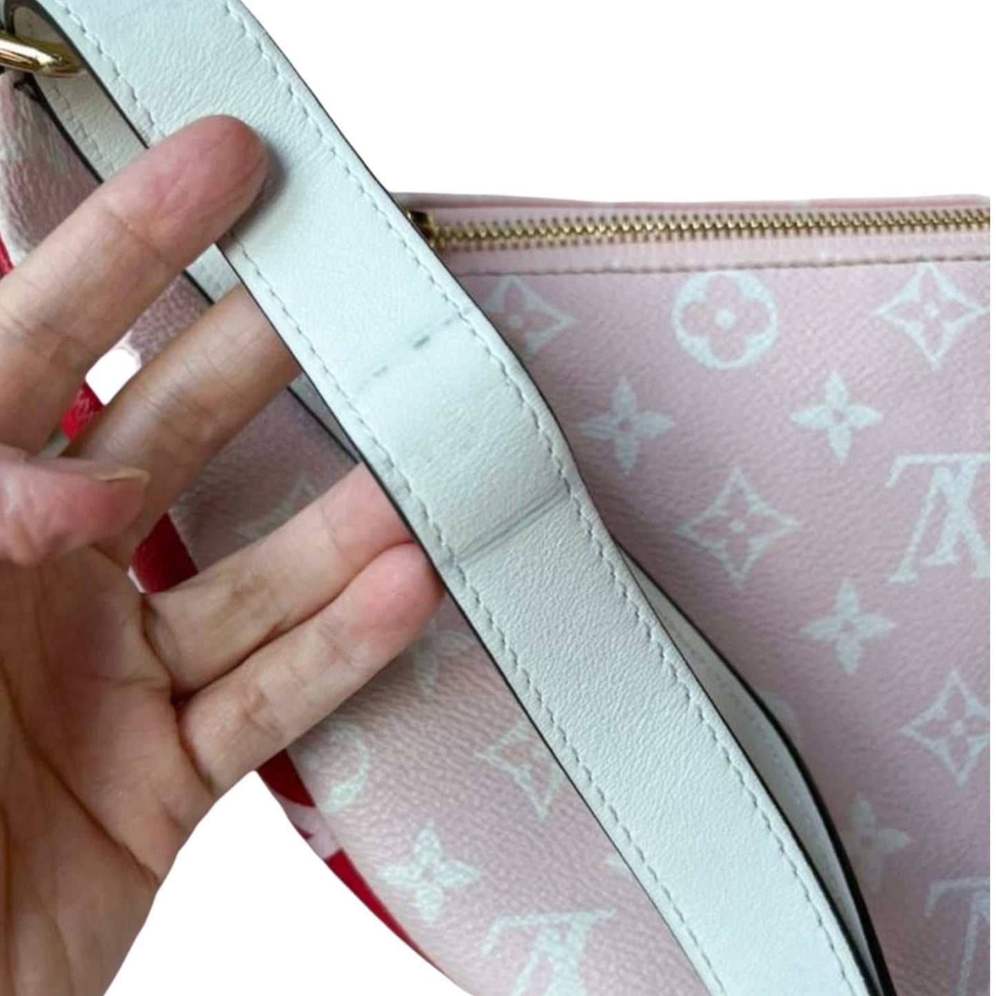 Louis-Vuitton Monogram Giant Bum Bag Red Pink White Black GHW