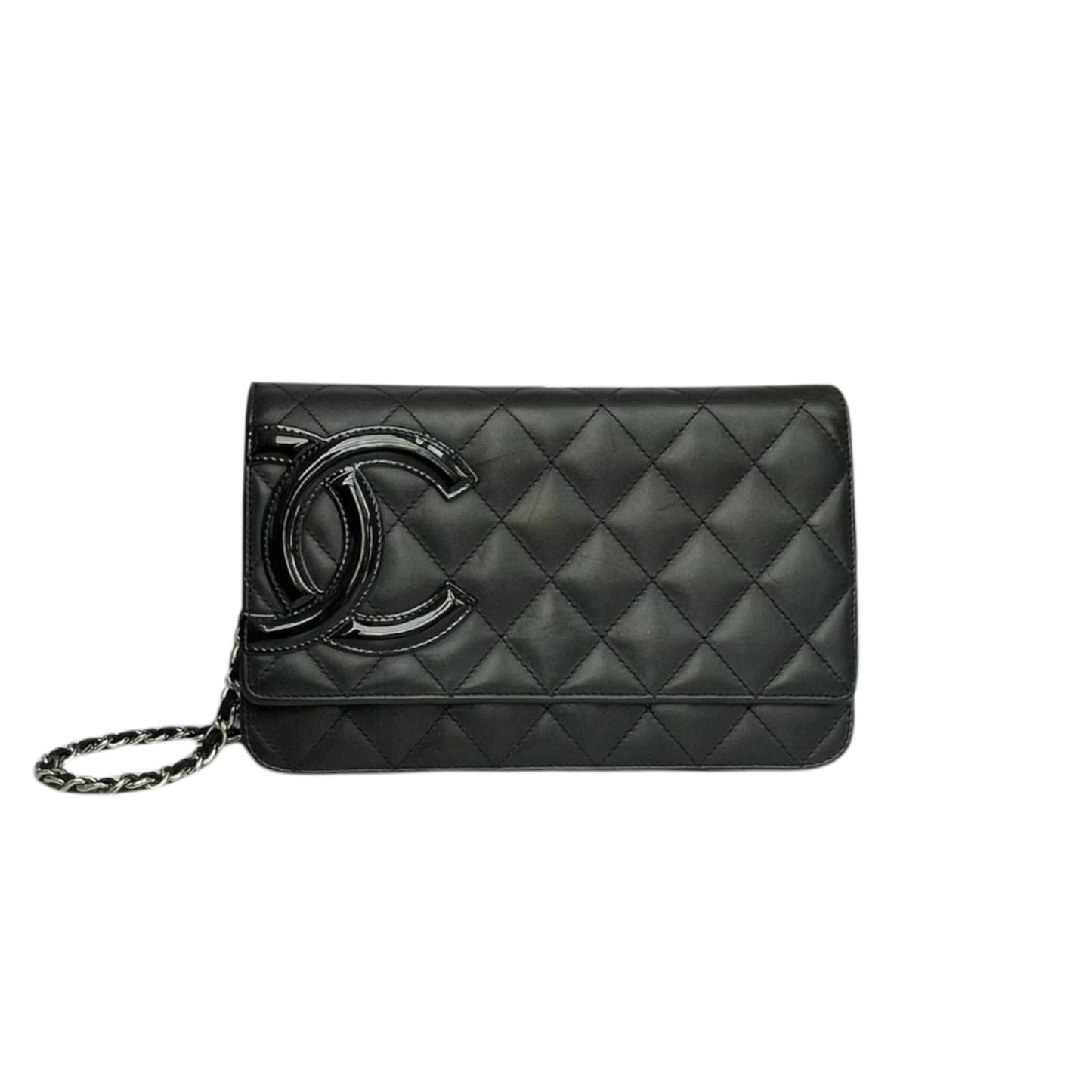 Wallet on Chain Quilted Lambskin Black SHW