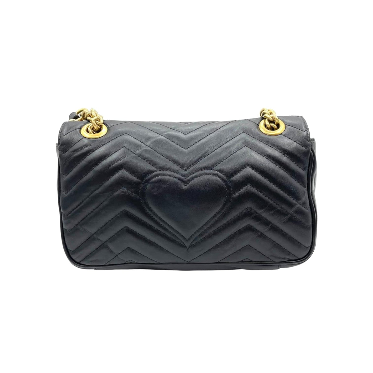 Gucci Small Marmont Matelassé Leather Black GHW