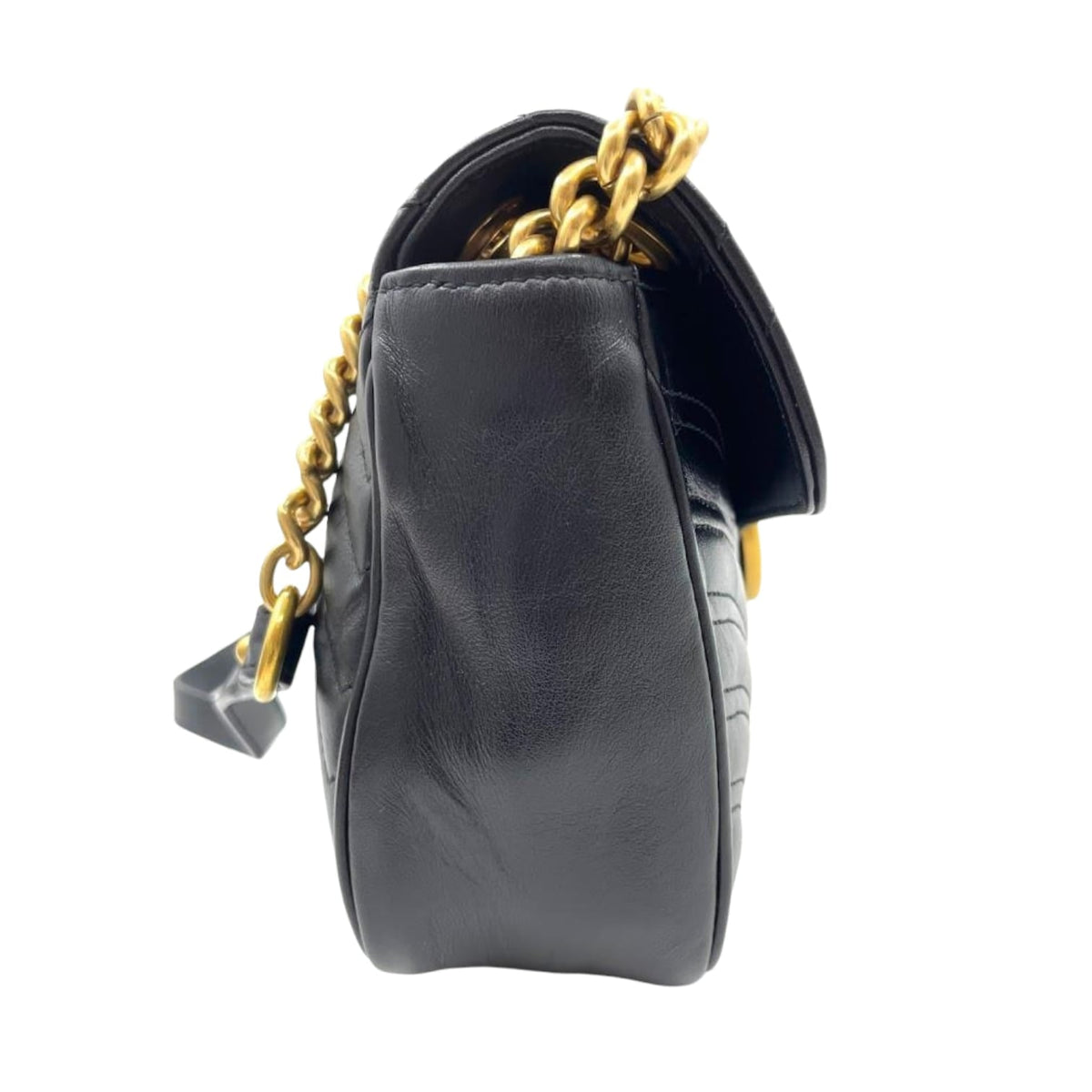 Gucci Small Marmont Matelassé Leather Black GHW