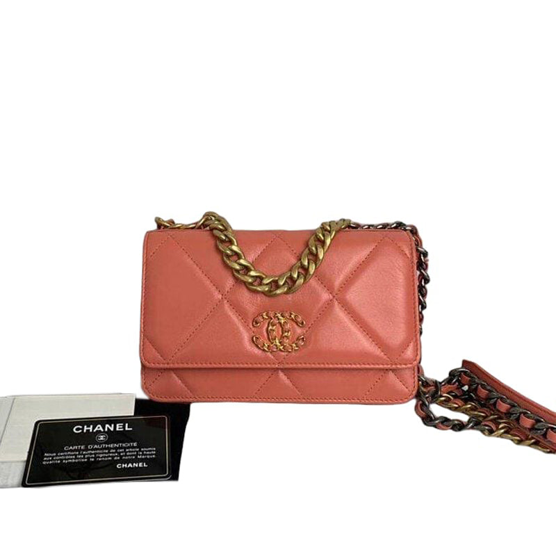 19 Goatskin Quilted WOC Orange GHW SHW RHW