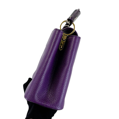 Louis-Vuitton BB Capucines Purple with Python Handle GHW