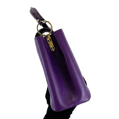 Louis-Vuitton BB Capucines Purple with Python Handle GHW