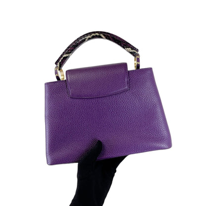 Louis-Vuitton BB Capucines Purple with Python Handle GHW