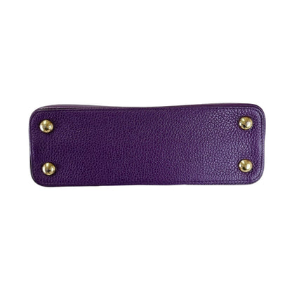 Louis-Vuitton BB Capucines Purple with Python Handle GHW