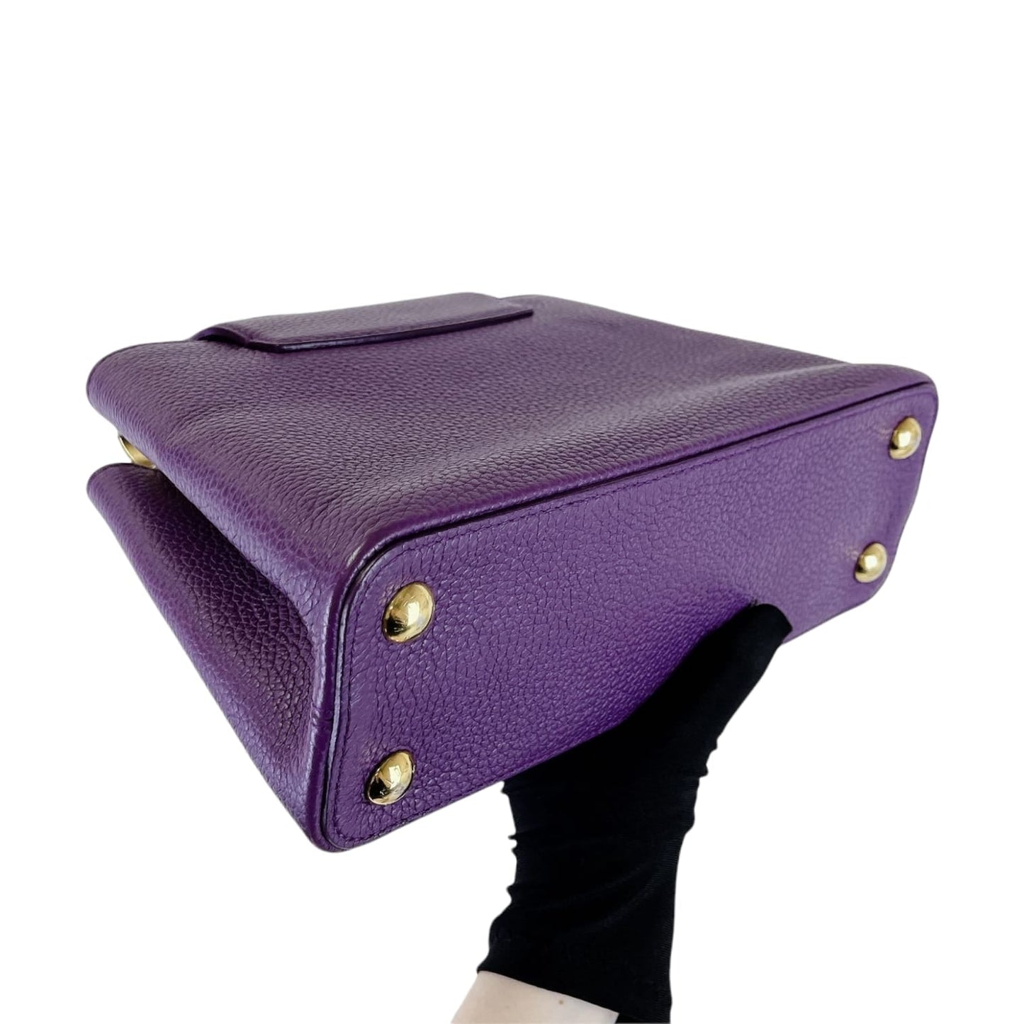 Louis-Vuitton BB Capucines Purple with Python Handle GHW