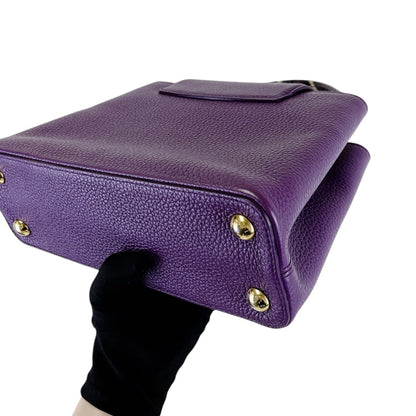 Louis-Vuitton BB Capucines Purple with Python Handle GHW